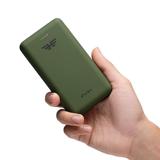 URBN 20000 mAh Lithium_Polymer 22.5W Super Fast Charging Ultra Compact Power Bank with Quick Charge & Power Delivery, Type C Input/Output, Made in India, Type C Cable Included (Camo) URBN 20000 mAh Lithium_Polymer 22.5W Super Fast Charging Ultra Compact Power Bank with Quick Charge & Power Delivery, Type C Input/Output, Made in India, Type C Cable Included (Camo)